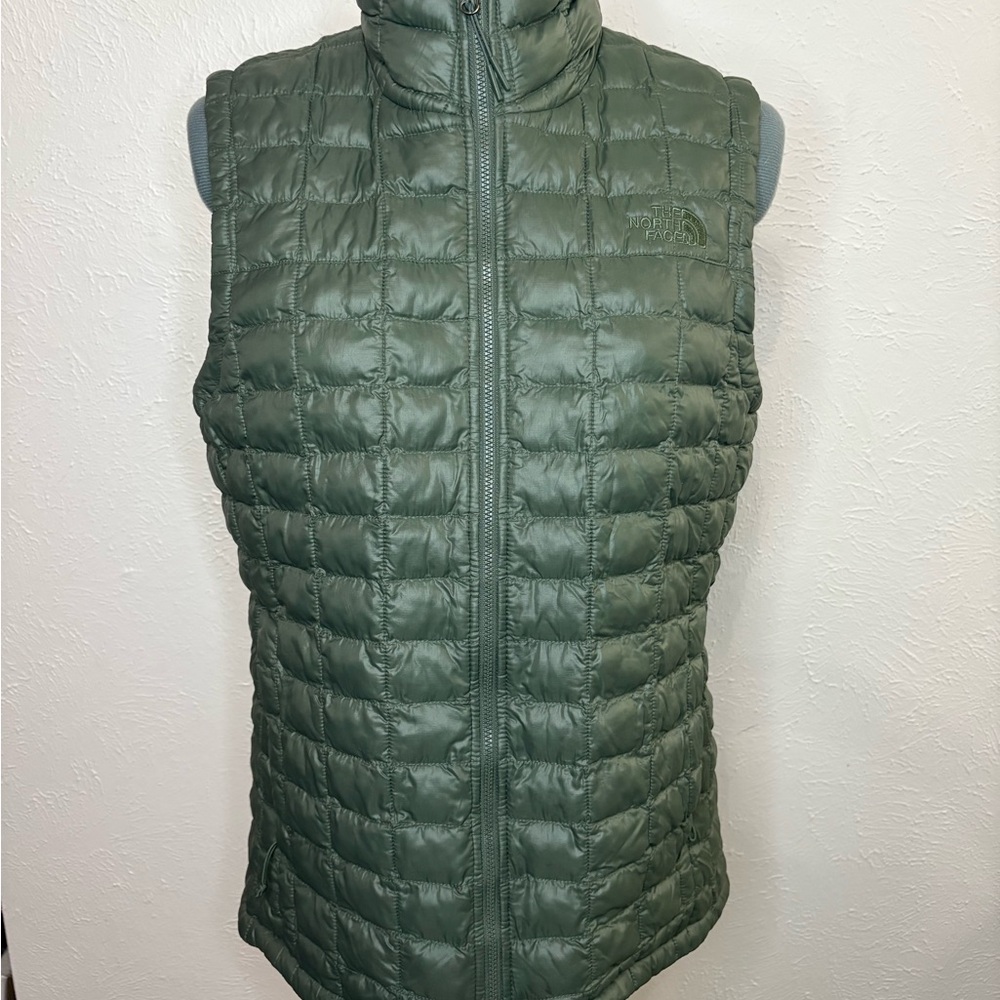 The North Face Green Quilted Vest Lightweight Insulation